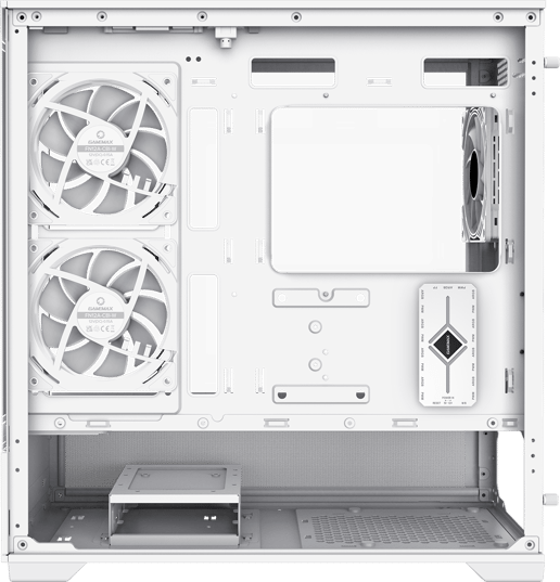 GameMax Vista Mini Mid Tower Gaming Case - White 