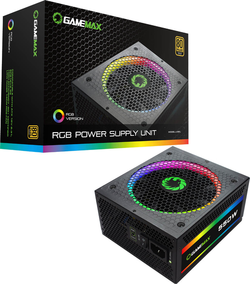 550W GameMax RGB Modular 80 Plus Gold PSU