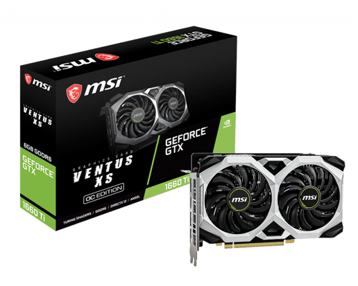 MSI GeForce GTX 1660 Ti Ventus XS OC 6GB Graphics Card