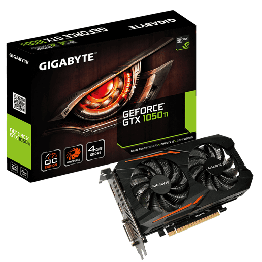 Gigabyte GeForce GTX 1050 Ti OC 4GB Graphics Card