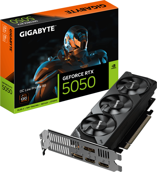 Gigabyte GeForce RTX 5050 LP OC 8GB GDDR6 Low Profile Graphics Card