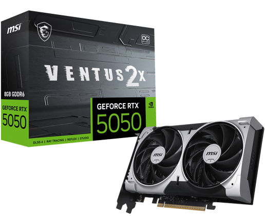 MSI GeForce RTX 5050 Ventus 2X OC 8GB GDDR6 Graphics Card