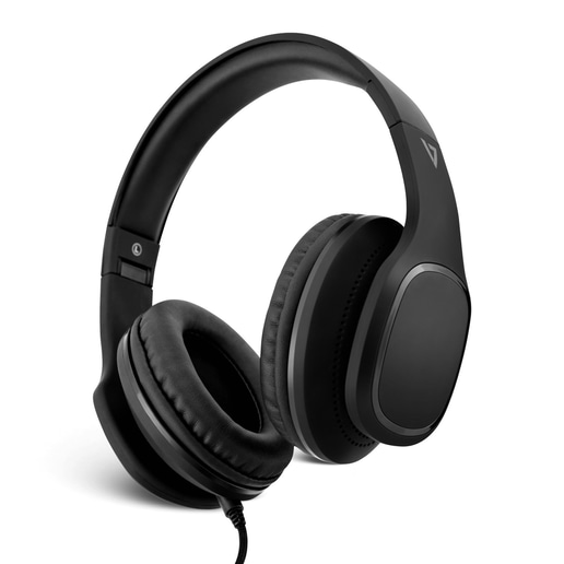 V7 3.5mm Over-Ear Stereo Headphones with Mic - Black