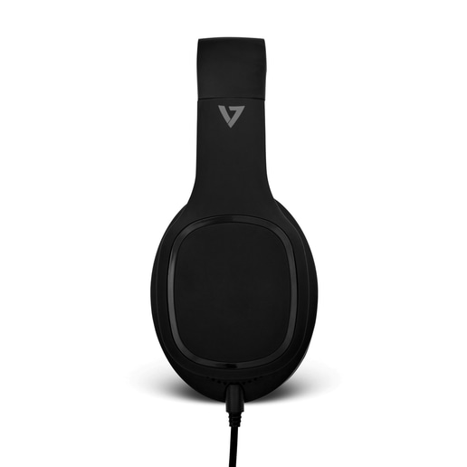 V7 3.5mm Over-Ear Stereo Headphones with Mic - Black
