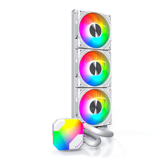 Montech HyperFlow 360mm ARGB AiO Liquid CPU Cooler in White