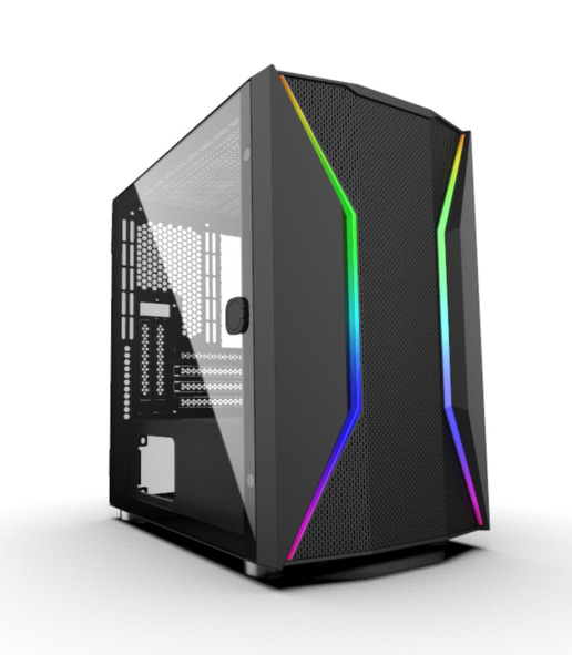 HORIZON Exo Mid Tower Gaming Case - Black 
