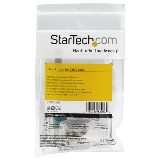 StarTech Steel Cable Lock Anchor (Silver)