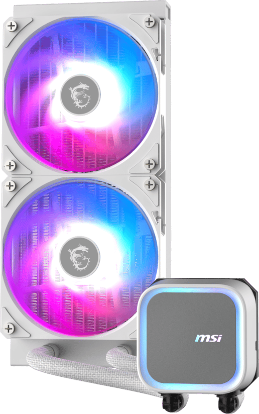 MSI MAG CORELIQUID A13 240 WHITE 240mm All-in-One Liquid CPU Cooler in White