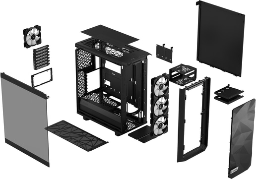 Fractal Meshify 2 Compact Lite RGB Mid Tower Gaming Case - Black 