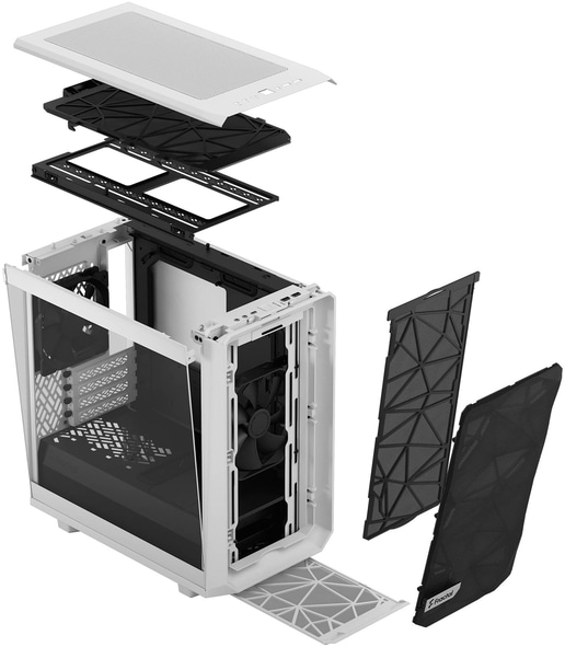 Fractal Meshify 2 Mini Mid Tower Gaming Case - White 