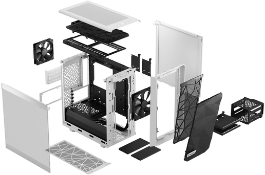 Fractal Meshify 2 Mini Mid Tower Gaming Case - White 