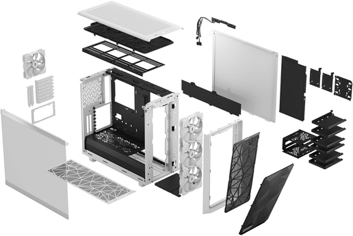 Fractal Meshify 2 RGB Mid Tower Gaming Case - White 
