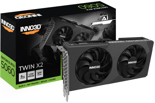 INNO3D GeForce RTX 5060 Twin X2 8GB GDDR7 Graphics Card