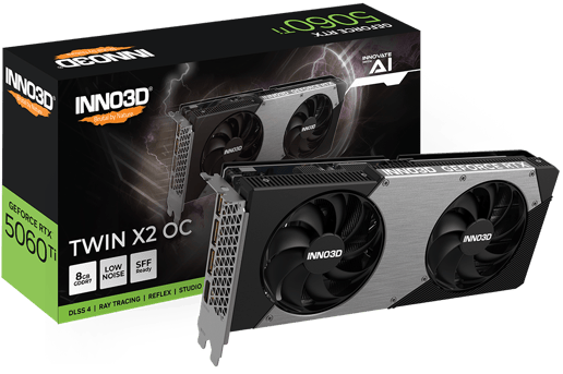 INNO3D GeForce RTX 5060 Ti Twin X2 OC 8GB GDDR7 Graphics Card