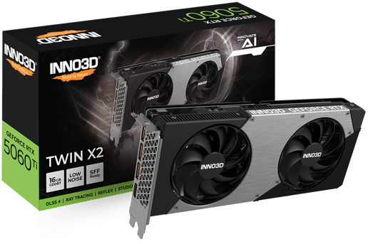 INNO3D GeForce RTX 5060 Ti Twin X2 16GB GDDR7 Graphics Card