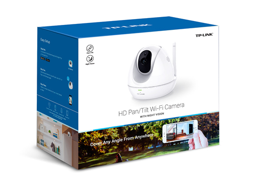TP-Link NC450 Cloud Camera HD Pan/Tilt 300Mbps Wi-Fi Day/Night (White) - V1.0