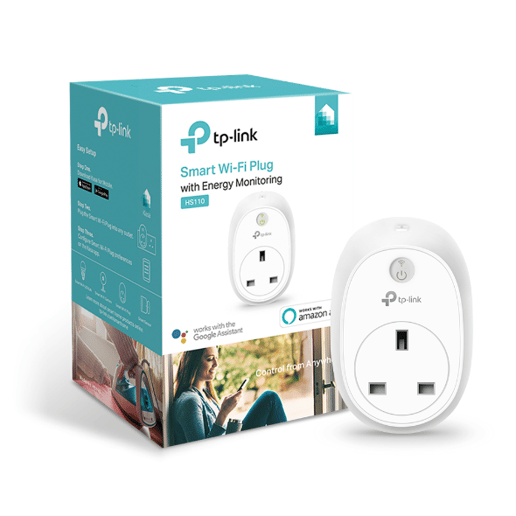 TP-Link HS110 WiFi Smart Plug with Energy Monitoring 2.4GHz 802.11 b/g/n (White)