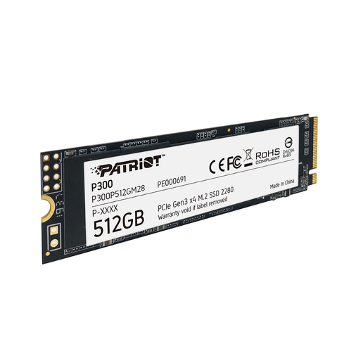 512GB Patriot P300 M.2 2280 PCI Express 3.0 x4 NVMe Solid State Drive