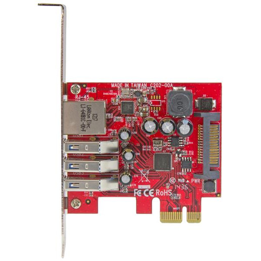 StarTech.com 3-port PCI Express USB 3.0 Card + Gigabit Ethernet