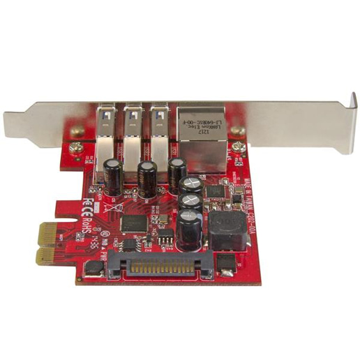 StarTech.com 3-port PCI Express USB 3.0 Card + Gigabit Ethernet