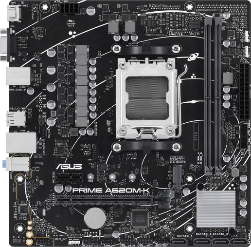 ASUS Prime A620M-K mATX Motherboard for AMD AM5 CPUs