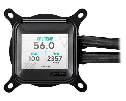 ASUS Prime LC 360 ARGB LCD 360mm Liquid CPU Cooler in Black