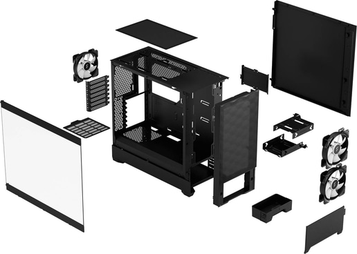 Fractal Pop Air RGB Mid Tower Gaming Case - Black 