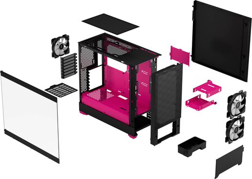 Fractal Pop Air RGB Mid Tower Gaming Case - Magenta 