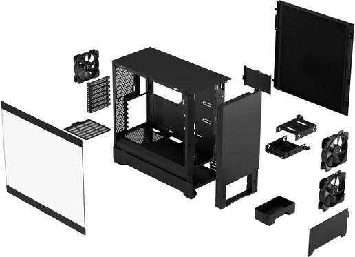 Fractal Design Pop Silent Mid Tower PC Case - Black 