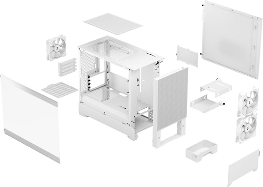 Fractal Pop Mini Air RGB Mini Tower Gaming Case - White 