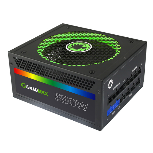 GameMax RGB 550W Modular 80 Plus Gold Power Supply