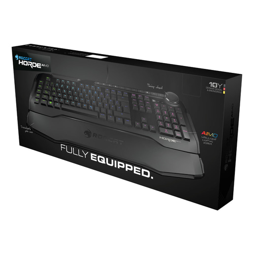 Roccat Horde AIMO Membranical RGB Gaming Keyboard, Black (UK QWERTY)