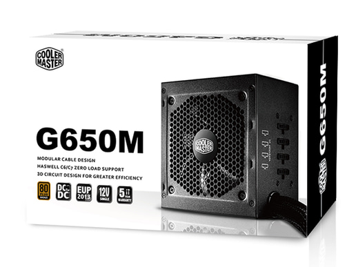 Cooler Master G650M 650W Semi-Modular Power Supply 80 Plus Bronze