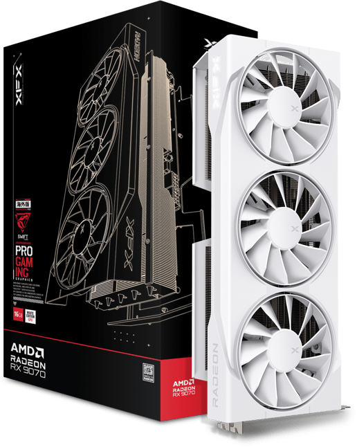 XFX Radeon RX 9070 Swift White OC 16GB GDDR6 Graphics Card