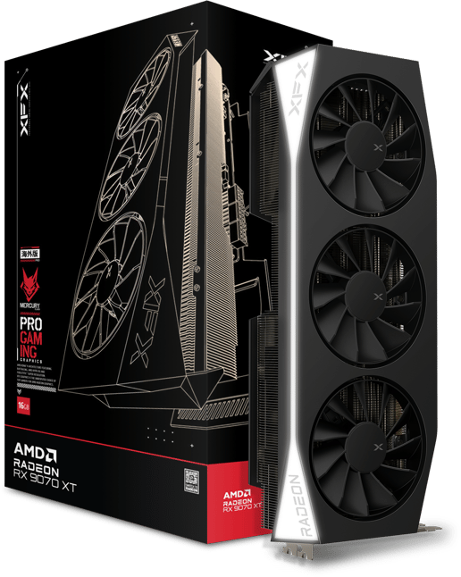XFX Radeon RX 9070 XT Mercury 16GB GDDR6 Graphics Card