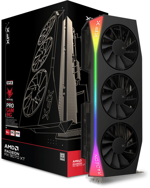XFX Radeon RX 9070 XT Mercury OC 16GB GDDR6 Graphics Card