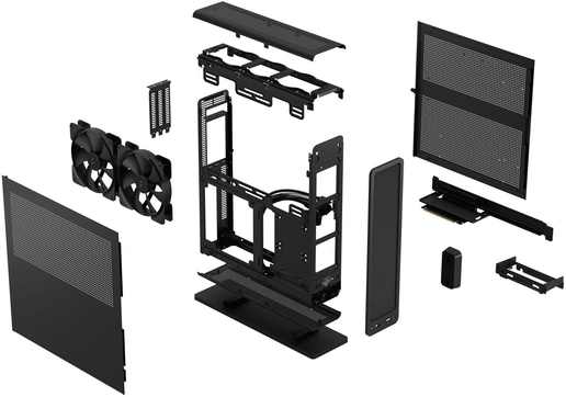 Fractal Ridge Desktop Case - Black 