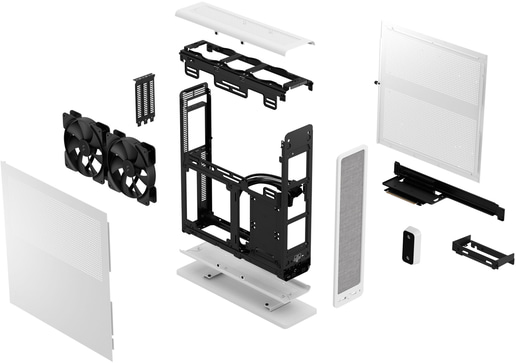 Fractal Ridge Desktop Case - White 