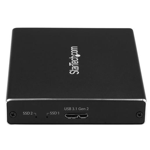 StarTech.com Dual-Slot Drive Enclosure for M.2 NGFF SATA SSDs - USB 3.1 (10Gbps) - RAID