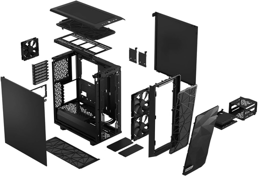 Fractal Meshify 2 Compact Mid Tower Gaming Case - Black 