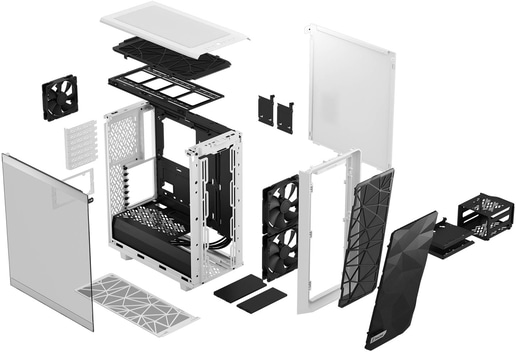Fractal Meshify 2 Compact Mid Tower Gaming Case - White 