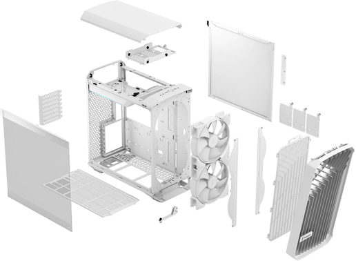 Fractal Torrent Compact TG RGB Mid Tower Gaming Case - White 