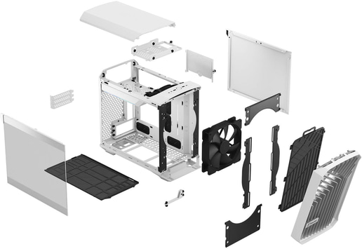 Fractal Torrent Nano TG ITX Gaming Case - White 