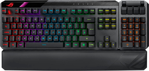ASUS ROG Claymore II Modular Gaming Mechanical Keyboard with PBT Keycaps, ROG RX Red Switches