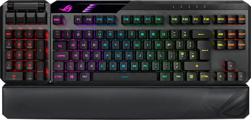 ASUS ROG Claymore II Modular Gaming Mechanical Keyboard with PBT Keycaps, ROG RX Red Switches