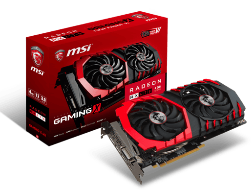 MSI Radeon RX 470 GAMING X OC 4GB Graphics Card