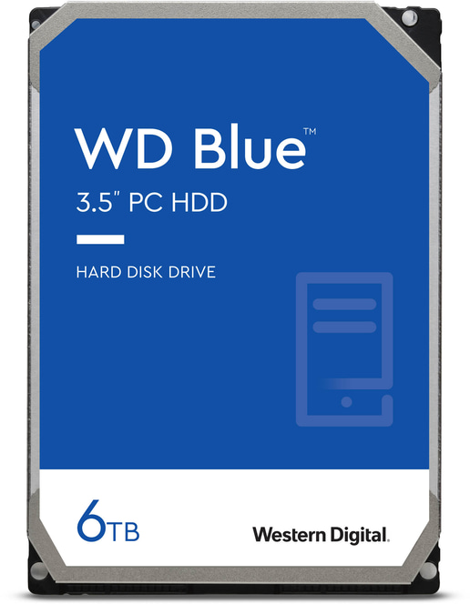 Western Digital Blue 6TB SATA III 3.5" Hard Drive - 5400RPM, 256MB Cache