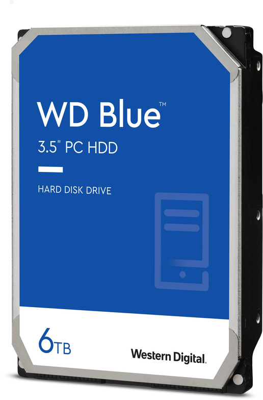 Western Digital Blue 6TB SATA III 3.5" Hard Drive - 5400RPM, 256MB Cache