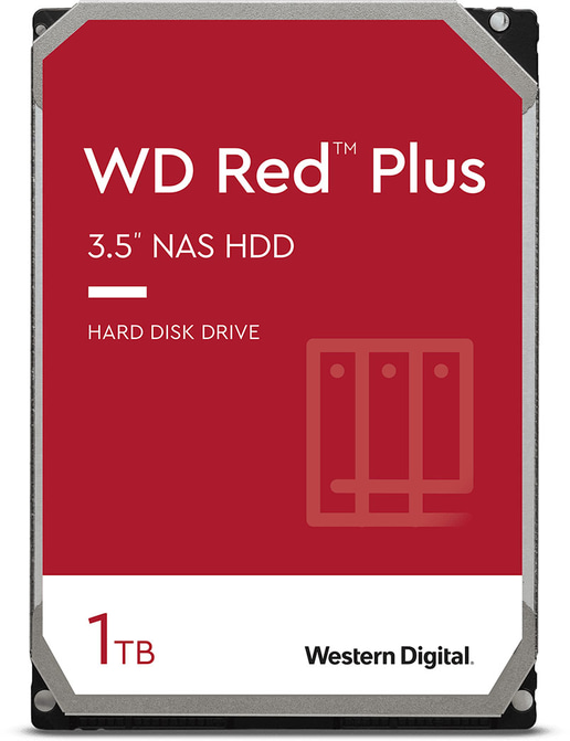 Western Digital Red Plus 1TB SATA III 3.5" Hard Drive - 5400RPM, 64MB Cache