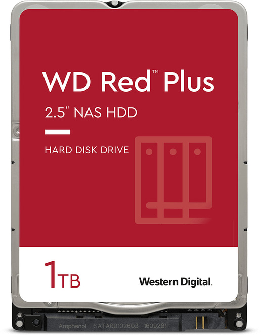 Western Digital Red Plus 1TB SATA III 2.5" Hard Drive - 5400RPM